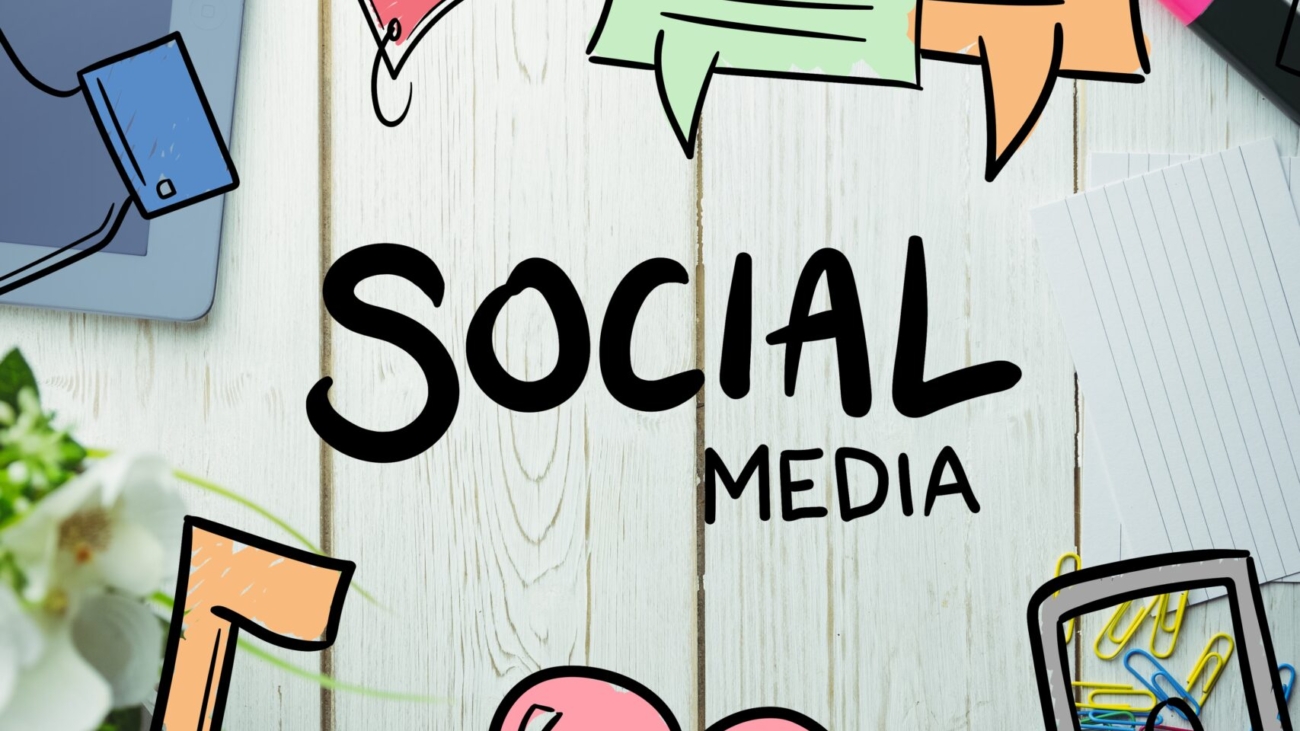 digital composite of business graphics with wood background